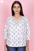 Cambric Cotton Shirt In Block Print